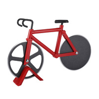 Couteau de créativité modélisation en acier inoxydable pour bicyclette à deux roues en plastique coupe-pizza vente en gros