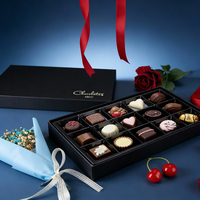 Boîte cadeau personnalisée de luxe avec laminage mat, gaufrage, recyclable, adaptée aux aliments, en carton pour chocolats, bonbons, emballage de truffes
