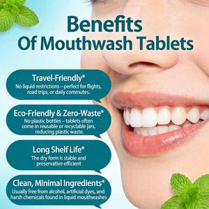 Mundwasser-Tabletten zur Unterstützung der Mundgesundheit und für ein Hydratisiertes und Erfrischtes Gefühl im Mund - Product Image 4