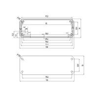 Boîtier de contrôle en aluminium extrudé 104*36*120mm, finition argent brossé, avec coins biseautés, IP54, pour électronique d'instruments