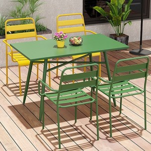 Conjunto <span class=keywords><strong>de</strong></span> Mesa <span class=keywords><strong>y</strong></span> <span class=keywords><strong>Sillas</strong></span> <span class=keywords><strong>de</strong></span> Comedor Resistentes para Exteriores, para Patio, Balcón, Jardín, Ocio <span class=keywords><strong>y</strong></span> Cafeterías o Tiendas <span class=keywords><strong>de</strong></span> Té con Leche - Product Image 5