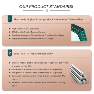 우나 구조 강화 알루미늄 프레임은 대형 스팬 글레이징을 지원하고 지붕 하중을 효과적으로 분산시킵니다. - Product Image 2