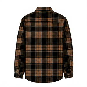 Camisa de Franela a Cuadros de Manga Larga para Hombre, de Alta Calidad, Corte Regular, Informal, de Algodón, con Botones - Product Image 4