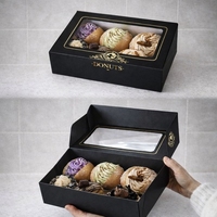 Cajas de Panadería de Papel Personalizadas con Ventana Transparente, Logotipo Estampado en Caliente, Embalaje para Galletas, Pasteles y Postres, Caja de Pastel Plegable de Kraft