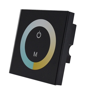 Contrôleur de température de couleur basse tension/contrôleur à double canal de type 86/télécommande sans fil entièrement tactile - Product Image 1