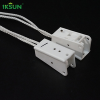IKSUN usine OEM main tirer corde rideau piste Manuel S pli rideau rail filaire ondulation pli rideau avec système de poulie