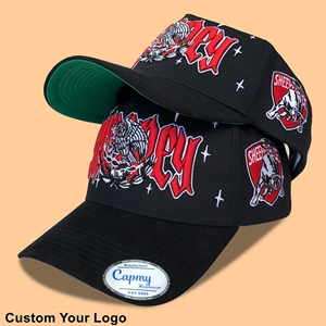 Casquette de baseball personnalisable en daim noir avec logo brodé en 3D, couronne moyenne, pour homme, 5 panneaux, style A-Frame - Product Image 5
