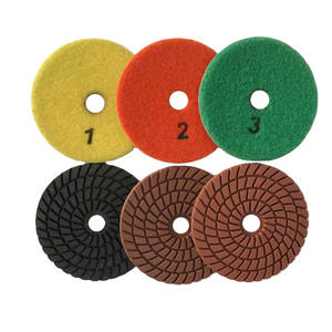 Disco de pulido húmedo de 4 pulgadas, almohadilla de lijado <span class=keywords><strong>en</strong></span> seco flexible de 100mm, almohadillas de pulido de mármol de cuarzo y granito de 3 escalones con CE, artículo Popular - Product Image 2