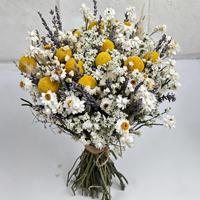 Buket Lavender Kering Terawetkan dengan Eucalyptus dan Baby Breath untuk Hadiah, Dekorasi Rumah, Latar Belakang Pesta, dan Hiasan Bunga