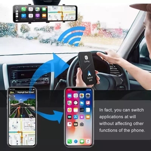 12 "Android Auto Carplay Lente dual Coche Dvr Cámara de video Grabadora Espejo retrovisor Dash Cam con Wifi - Product Image 3