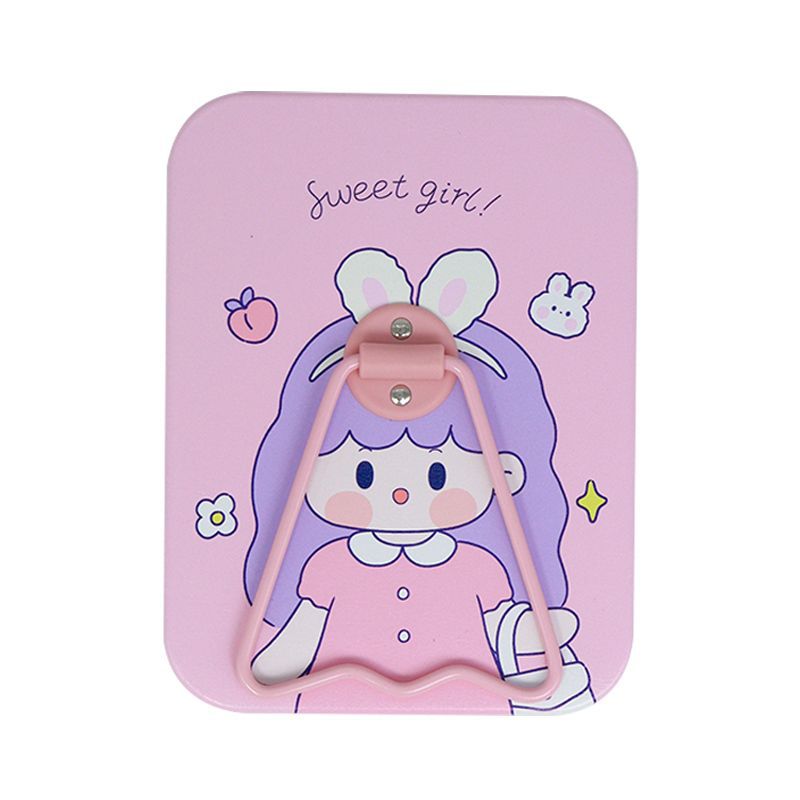 Miroir carré fille lapin