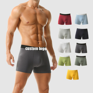 <span class=keywords><strong>Intimo</strong></span> Maschile con Logo Personalizzato, <span class=keywords><strong>Boxer</strong></span> in Cotone Azzurro, Tessuto Liscio e Morbido, Comodi Slip e <span class=keywords><strong>Boxer</strong></span> da Uomo per Uso Quotidiano - Product Image 2