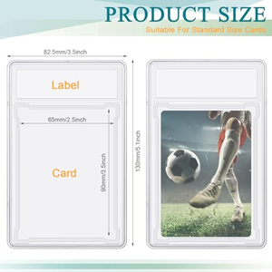 Soporte de plástico GPPS de 140x81x6.4mm, 35pt 55pt, para tarjetas deportivas, soporte acrílico en blanco para tarjetas coleccionables, soporte para tarjetas clasificadas PSA - Product Image 5