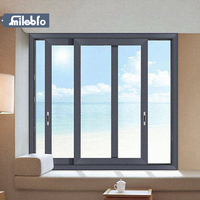 Fenêtre coulissante latérale en alliage d'aluminium pour villa, isolation phonique et thermique, bonne étanchéité, couleurs variées, pour cuisine et salle de bain