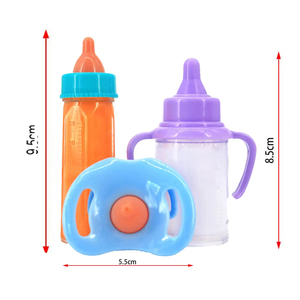 Ensemble de biberons magiques de grande taille pour bébés poupées jouet de soins pour bébés poussettes bouteilles de lait avec sucette pour bébés poupées - Product Image 2