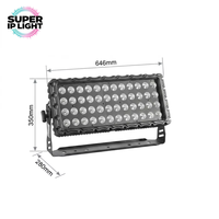 Éclairage architectural, 48 pièces, projecteur LED en aluminium moulé 600W pour DMX extérieur IP65 RGBW 4IN1, éclairage de façade de bâtiment