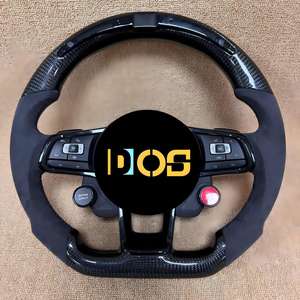 Volante Deportivo de Fibra de Carbono con LED DOS Compatible con Volkswagen MK7 Golf 7 GTI Passat <span class=keywords><strong>Polo</strong></span> Scirocco 2014-2018 GTD GTS GTE <span class=keywords><strong>GLI</strong></span> R CC MK6 - Product Image 3