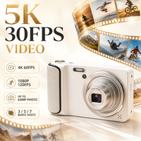Caméra avec zoom optique 10x, caméra YouTube UKCA, 5K 64MP, autofocus, écran CMOS pour portraits, vacances, étudiants et prise de vue quotidienne