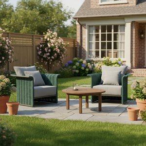 Ensemble de canapés en rotin tressé pour <span class=keywords><strong>jardin</strong></span> extérieur, cadre en aluminium, coussin résistant au soleil, chaise longue de salon pour villa et hôtel - Product Image 3