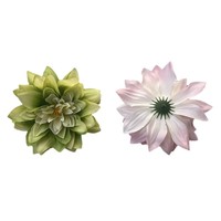 Tête de fleur artificielle en soie de 15 cm, Dahlia de rêve, faite à la main, pour coiffure DIY, accessoires de Pâques, photographie à domicile, longue durée