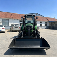 Tracteur agricole 4x4 avec chargeur frontal, cabine, certifié CE COC, machines agricoles pour le marché européen