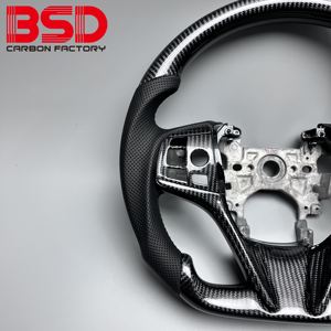 BSD Carbon pour TLX Custom JDM Brand New Racing Style Volant chauffant en fibre de carbone véritable - Product Image 5