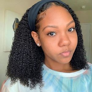<span class=keywords><strong>Parrucca</strong></span> <span class=keywords><strong>Afro</strong></span> Ricci Crespi con Fascia, in Capelli Umani Vergini Brasiliani, Realizzata a Macchina, per <span class=keywords><strong>Donna</strong></span> - Vendita all'Ingrosso - Product Image 3
