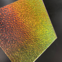 Symphony petite pierre décorative 3mm d'épaisseur PMMA arc-en-ciel coloré Laser diamant feuille acrylique feuille de plastique de couleur multiple