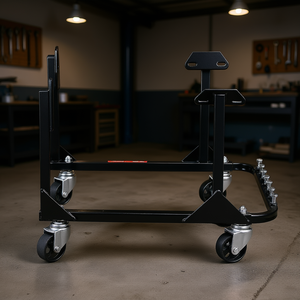 Chariot de levage robuste en acier pour moteur, capacité 750 lb, avec 4 roulettes pivotantes pour outils de réparation automobile - Product Image 2