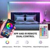 Tira de luz LED SMD5050 5M Smart RGB con aplicación/Wifi controlada 5M 10M 15M tira de luz Led para Decoración