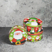 Boîtes en métal rondes recyclables personnalisées en gros pour l'emballage alimentaire, les biscuits, les gâteaux et les boîtes cadeaux en chocolat