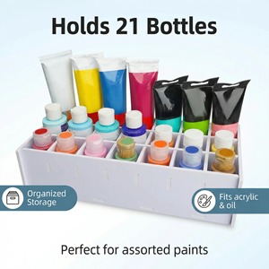 <b>Storage</b> <b>Box</b> With Compartments Rectangle Open Top For Paint Art Craft Organizing <b>Drawer</b> Bin 20 Compartment Design - Product Image 4