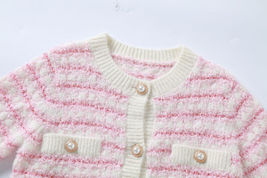 Custom Winter Long Sleeve Knitwear Coat Crew Neck Knitted <b>Jumper</b> Girl Cardigan Wool Sweater for Women - Product Image 3