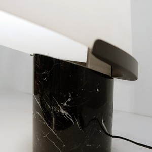 Modern Minimalist Table Lamp Led Light E27 Base Black Marble Base Simple Design For Living Room Bedroom Hotel Lobby - Product Image 2