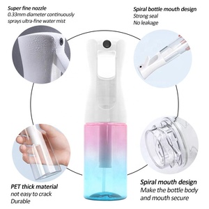 Botella de Spray para Peluquería de 300 ml, Botella Recargable, Botellas de Spray Continuo, Pulverizador de Agua con Niebla Fina, Herramientas de Estilismo para Salón - Product Image 4