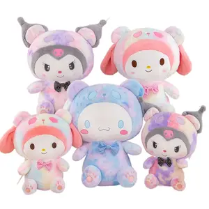 Novo Sanrio Hello Kitty boneco de pelúcia Kuromi melodia boneca travesseiro