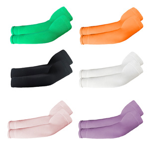 Manchons de cyclisme unisexes couleur unie anti-UV sans couture séchage rapide respirants protection solaire sport extérieur manchon rafraîchissant - Product Image 2