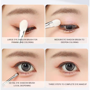 <span class=keywords><strong>Brochas</strong></span> de Maquillaje <span class=keywords><strong>para</strong></span> Ojos con Detalles de Pelo de Cabra Rosa, Brocha <span class=keywords><strong>para</strong></span> <span class=keywords><strong>Difuminar</strong></span> Sombras de Ojos de Marca Privada, Brocha <span class=keywords><strong>para</strong></span> Sombras de Ojos con Logotipo Personalizado - Product Image 2