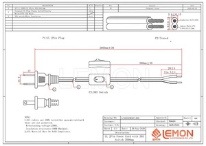 สายไฟปลั๊ก US/EU 220V พร้อมสวิตช์ไฟกระแสสลับสำหรับสายไฟ LED สำหรับเครื่องใช้ในบ้านและการใช้งานคอมพิวเตอร์ - Product Image 4