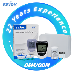 Sejoy nova máquina de teste de açúcar no sangue preços diabéticos caso de viagem código glicosímetro grátis - Product Image 1