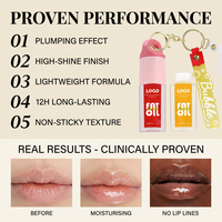 Huile à lèvres en gros avec porte-clés 2ml – Vrac, végétalienne, hydratante, repulpante, brillance intense – Marque privée OEM ODM pour distributeurs et détaillants