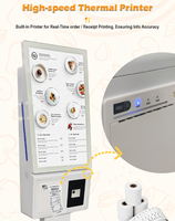 Kiosque de commande et de paiement en libre-service tactile 23 pouces, système double Android/Windows, totem de libre-service pour café, en stock