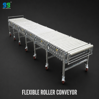 Convoyeur à rouleaux télescopique motorisé GOLDGUN pour le chargement et le déchargement de conteneurs avec une conception flexible extensible et un contrôle de vitesse