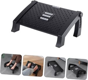 Hot Selling Modern Ergonomic Foot Rest Plastic Under Desk Adjustable Foot <b>Stool</b> with Massager for Hotel & School Use - Product Image 3