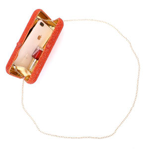 Bolso de Noche Largo de Color Sólido con Cristales de Estrás <span class=keywords><strong>para</strong></span> Mujer, Bolso de Hombro y de Mano con Diamantes Termosellados - Product Image 3