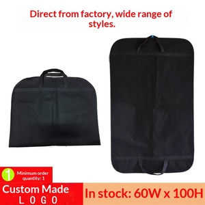 <span class=keywords><strong>Housse</strong></span> de rangement pour costume en tissu non tissé, anti-poussière et anti-humidité, noire, à suspendre - Product Image 2