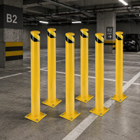 Barrière de sécurité robuste jaune vif de qualité industrielle pour usage extérieur et intérieur, idéale pour la sécurité des entrepôts et des zones de stockage