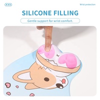 Tapis de souris ergonomique Corgi à induction thermique, tapis de souris de jeu de dessin animé, gel pour le poignet, tapis de souris pour clavier, tapis de jeu pour le bureau et la maison