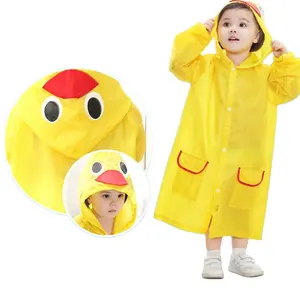 新款冬季保暖雨衣防水黄色儿童雨衣儿童夹克