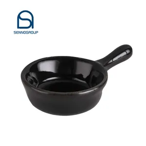 Latest product hot selling multiple colors mini ceramic soy sauce ketchup Dipping bowl dish with single handle